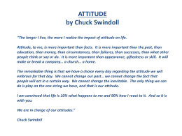 ATTITUDE by Chuck Swindoll - Job Transition Support Group