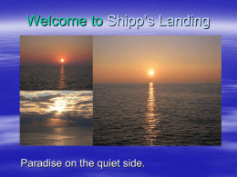 Welcome to Shipp’s Landing