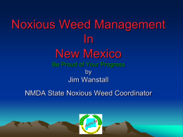 Noxious Weed Management Efforts In New Mexico