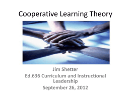 Cooperative Learning Theory