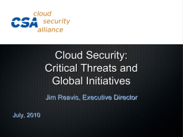 Cloud Security Alliance - International Cyber Center