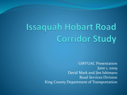 Issaquah Hobart Road Corridor Study