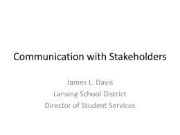Communication with Stakeholders - Char