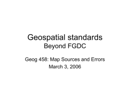 Geospatial standards