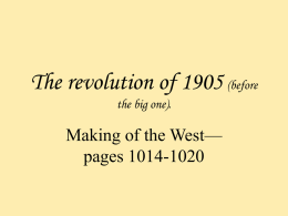 The revolution of 1905 (before the big one).