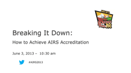 AIRS Accreditation:
