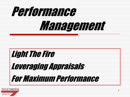 Performance Management - Edge Training Systems