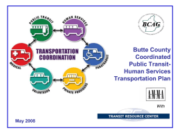 Public Transit-Human Services Transportation Coordination