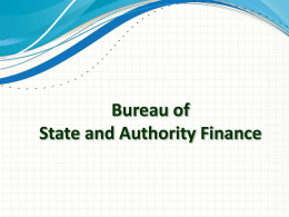 Bureau of State and Authority Finance