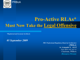 I&E of RA 9266 - Professional Regulatory Board of Architecture