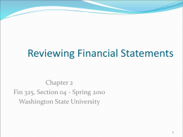 Reviewing Financial Statements