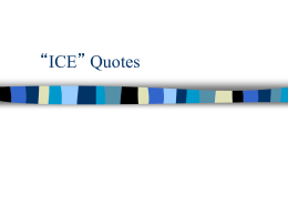 Evaluating ICE Quotes - Spring Lake Park Schools