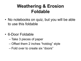 Weathering & Erosion Foldable