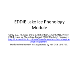 EDDIE Lake Ice Phenology Module