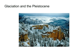 Pleistocene Glaciation - University of West Alabama