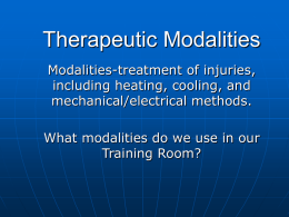 Therapeutic Modalities - Santa Ynez Valley Union High