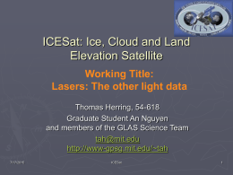 ICESat: Ice, Cloud and Land Elevation Satellite