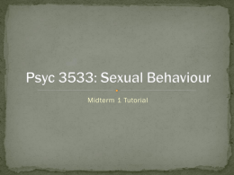 Psyc 3533: Sexual Behaviour - Memorial University of