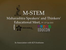 M-STEM Maharashtra Speakers’ and Thinkers’ Educational