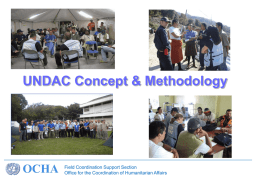 Introduction to the UNDAC system