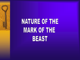 Nature of the Mark of the Beast