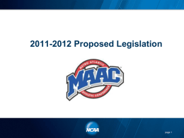 Power Point Template - Metro Atlantic Athletic Conference