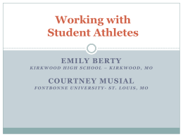 Working with Student Athletes