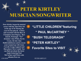 PETER KIRTLEY MUSICIAN/SONGWRITER