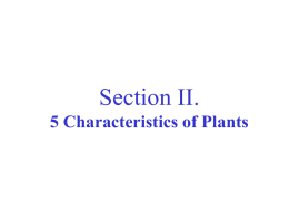 Section II. 5 Characteristics of Plants