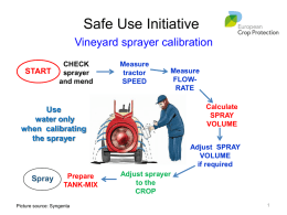 Vinyard sprayer calibration guide