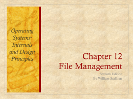 Chapter 12 File Management - UAHuntsville