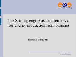 The Stirling engine as an alternative for energy