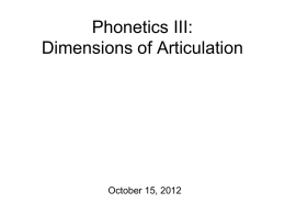 13-Phonetics III