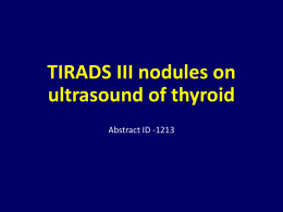 Audit of TIRADS III nodules