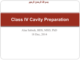 Class III Cavity Preparation