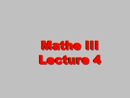 Math III - uni