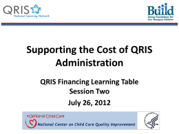 Supporting the Cost of QRIS Administration