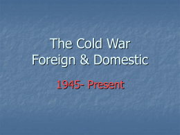 The Cold War Years - Santiago Canyon College