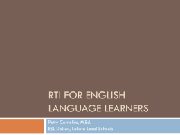RTifor English Language learners
