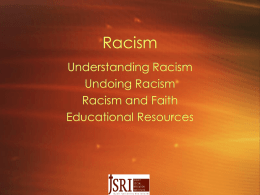 Racism Colloquium - Loyola University New Orleans