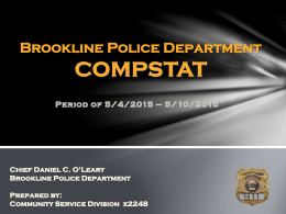 Brookline police department Compstat