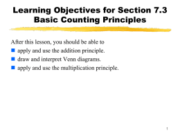 6.3 Basic Counting Principles