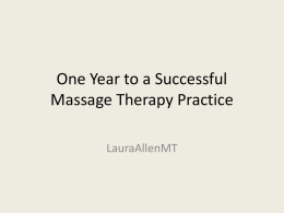 Marketing for Massage Therapists
