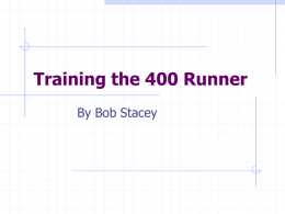 Training the 400 Runner