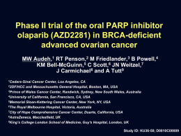 Phase II trial of the oral PARP inhibitor olaparib