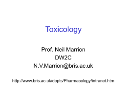 Toxicology - University of Bristol
