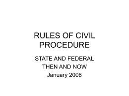 RULES OF CIVIL PROCEDURE