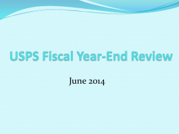 USPS Fiscal Year