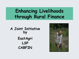 Improving Capacity Building in Rural Finance