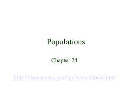 Populations - University of Wisconsin&ndash;La Crosse